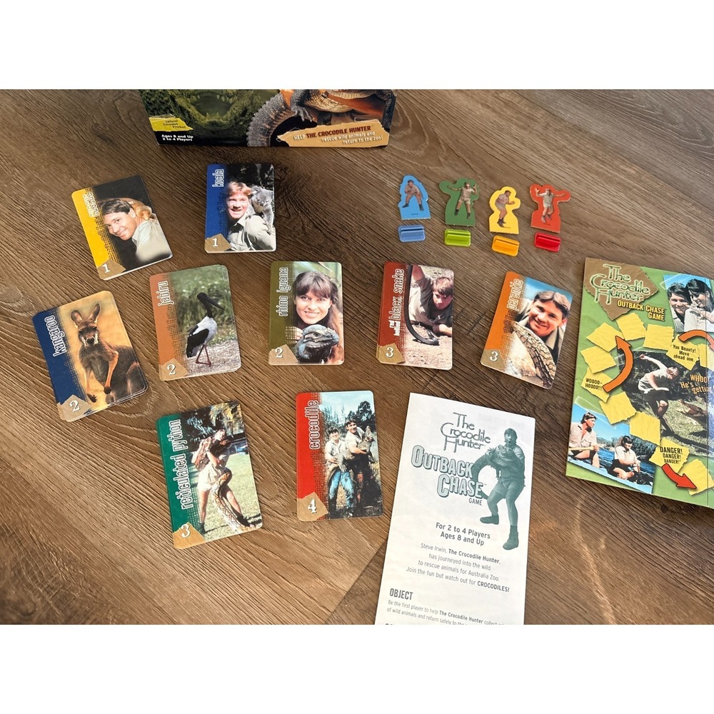 2000 The Crocodile Hunter Outback Chase Game 100% Complete Steve Irwin Game Rare - Picture 3 of 5